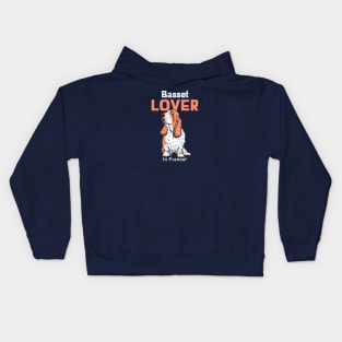 Basset Hound Lover In France Kids Hoodie